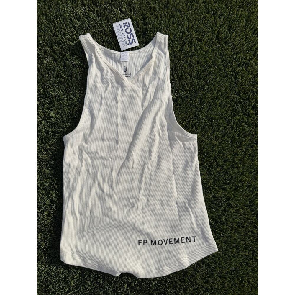 Free People X We the Free Ribbed Tank Top Ivory White Size XSmall New